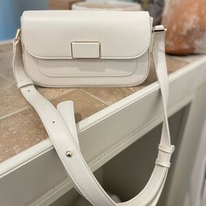 New Madison West Cream Crossbody Bag with Adjustable Strap